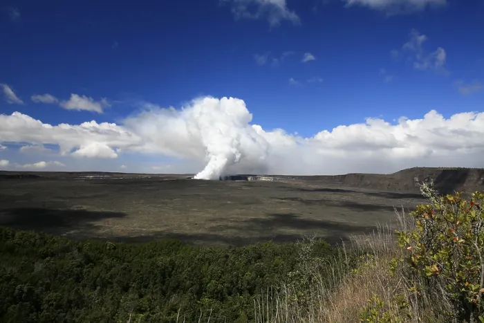 Framed Print : Crater in the Volcanoes National Park