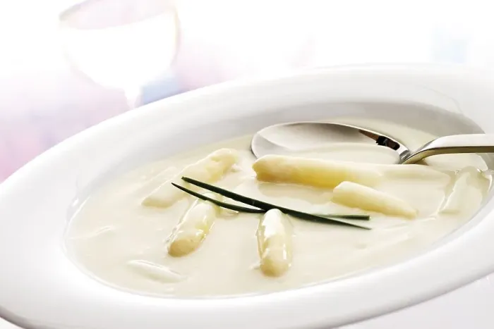 Framed Print : Cream of asparagus soup