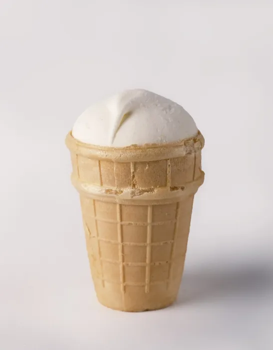 Framed Print : Creamy ice cream in a waffle cup Framed Print : Creamy ice cream in a waffle cup