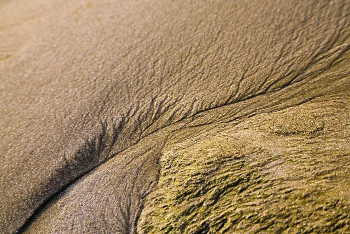 Framed Print : Creative curve and form sand pattern texture fine art photography