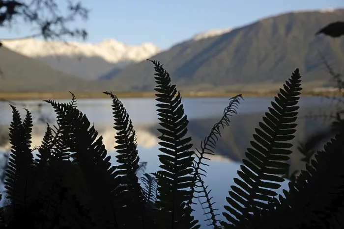 Framed Print : Crisp winter's day at Lake Haupiri
