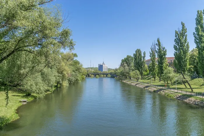 Framed Print : Crisul Repede river in the center of Oradea in Bihor county Framed Print : Crisul Repede river in the center of Oradea in Bihor county