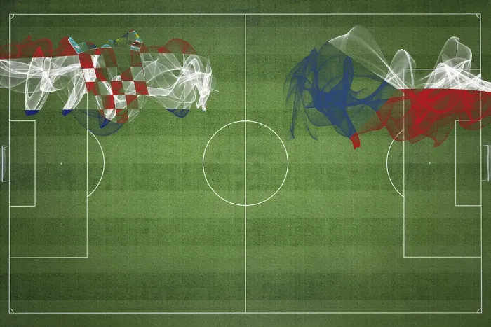 Framed Print : Croatia vs Czech Republic Soccer Match