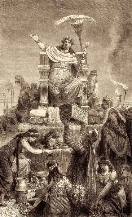 Framed Print : Croesus, king of Lydia, on the pyre