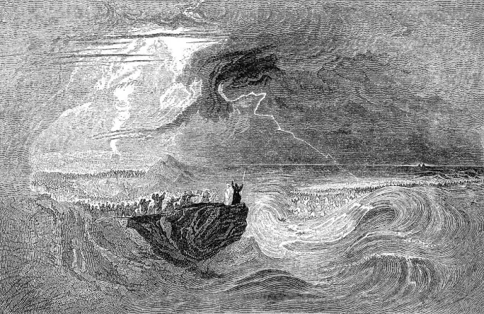Framed Print : The crossing of the Red Sea, Book of Exodus