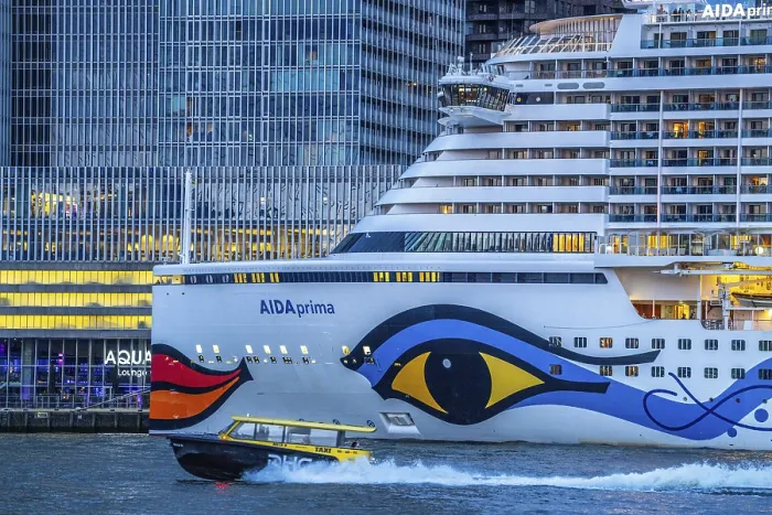 Framed Print : Cruise ship Aida Prima at the Cruise Terminal of Rotterdam