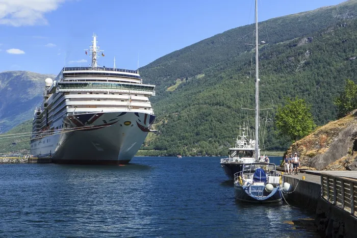Framed Print : Cruise ship Arcadia in Aurlandsfjords