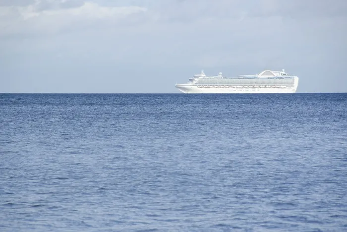 Framed Print : Cruise ship on the Baltic Sea close to Copenhagen