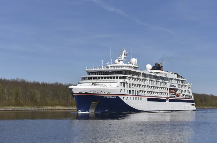 Framed Print : Cruise ship Hanseatic spirit on the Kiel Canal Framed Print : Cruise ship Hanseatic spirit on the Kiel Canal