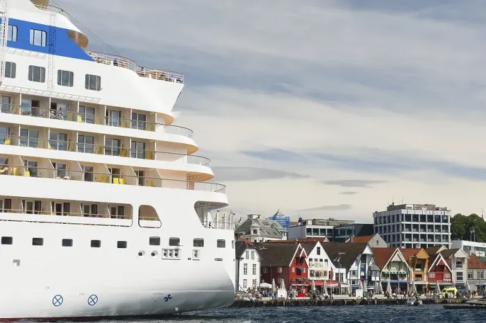 Framed Print : Cruise ship in the port, Stavanger Framed Print : Cruise ship in the port, Stavanger