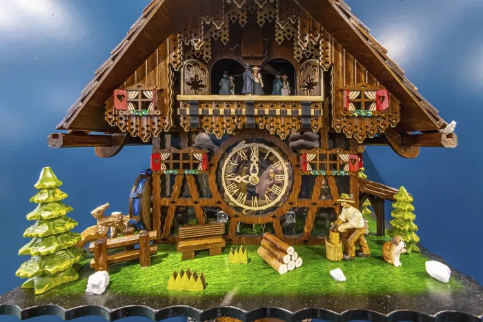 Framed Print : Cuckoo clock, exhibited at the CMT exhibition