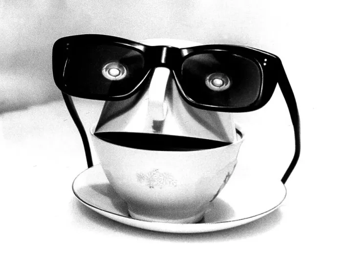 Framed Print : Cup with glasses, approx. 1980s Framed Print : Cup with glasses, approx. 1980s