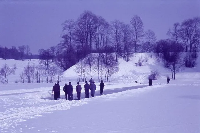 Framed Print : Curling, curling at the Klammerweiher