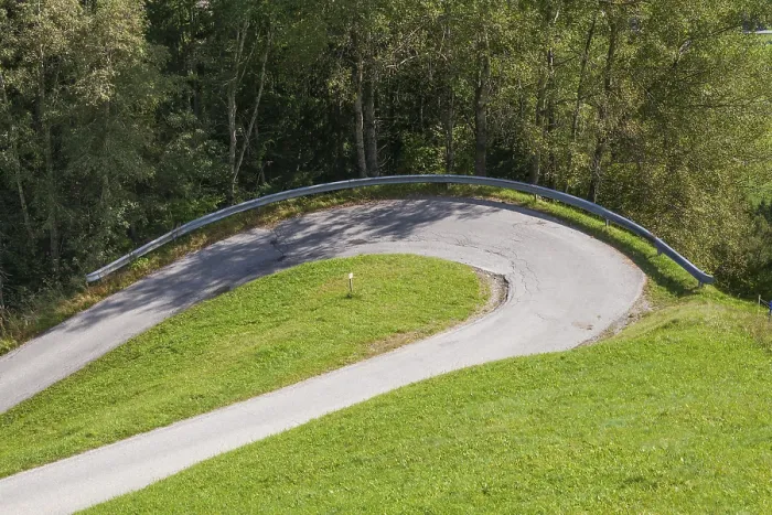 Framed Print : Curvy road on a mountain, Neustift im Stubai Valley