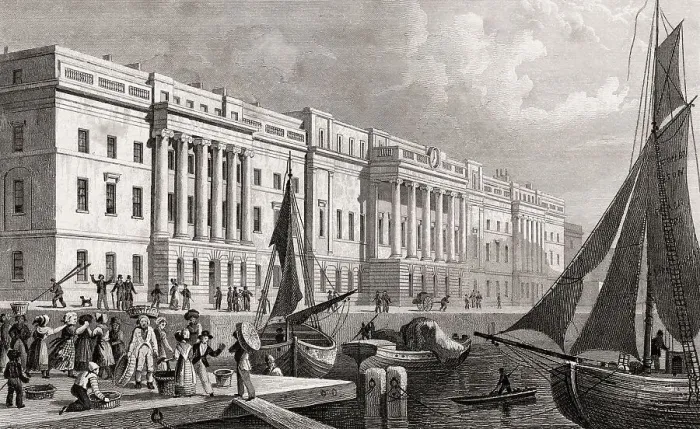 Framed Print : The Custom House, London, UK, illustration by Th Framed Print : The Custom House, London, UK, illustration by Th