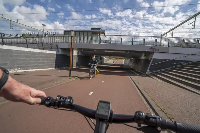 Framed Print : Cycle path in the east of Utrecht
