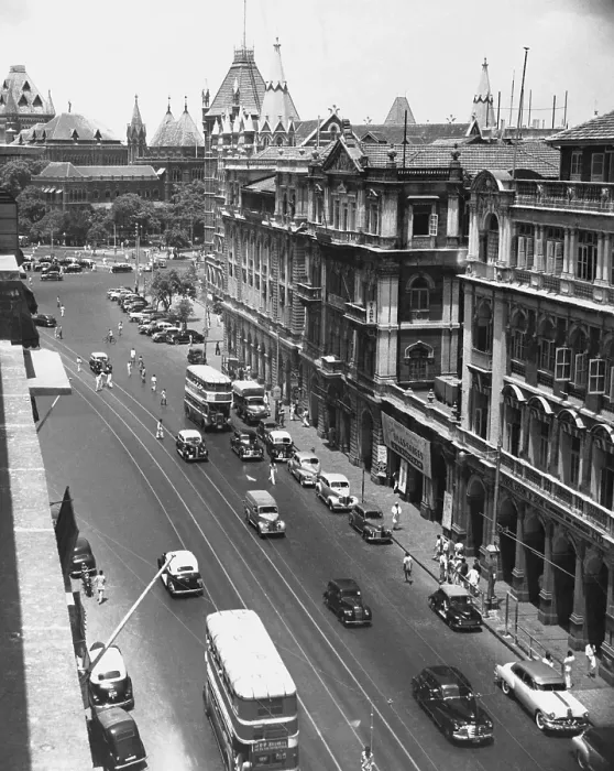 Framed Print : Dadabhai Naoroji Road, Bombay, Mumbai, Maharashtra, India, Asia, 1952, Asia