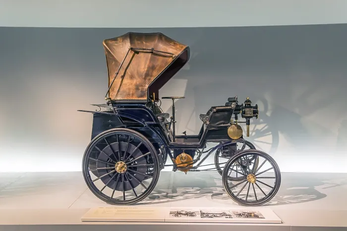 Framed Print : Daimler belt-driven car Vis-a-Vis from 1896