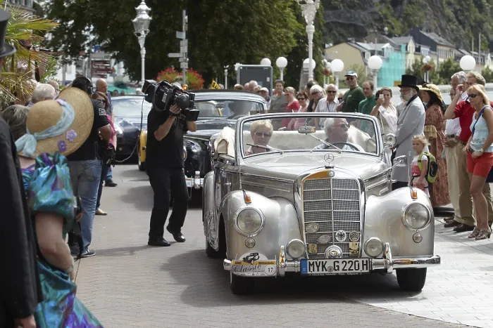 Framed Print : Daimler Benz 220 Cabriolet A, vintage car rally ADAC Mittelrhein Classic 2012