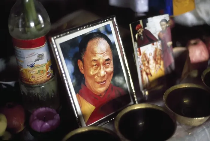 Framed Print : Dalai Lama postcard, Thikse Monastery