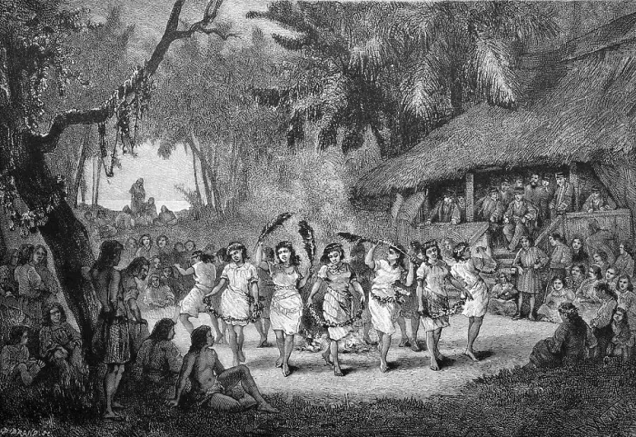Framed Print : Dance of the Uea girls on the island of Wallis