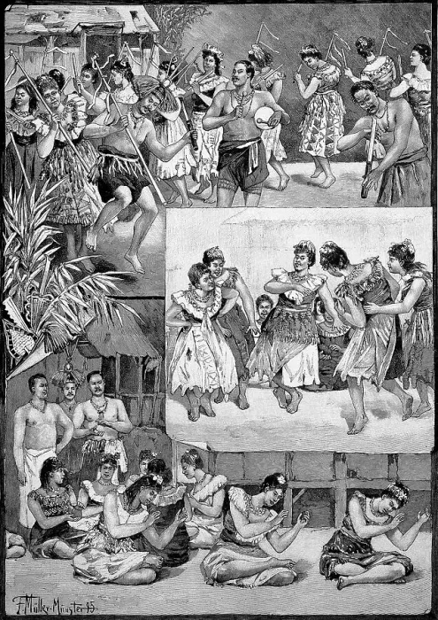 Framed Print : Dances from Samoa, Sit Dance, War Dance Framed Print : Dances from Samoa, Sit Dance, War Dance
