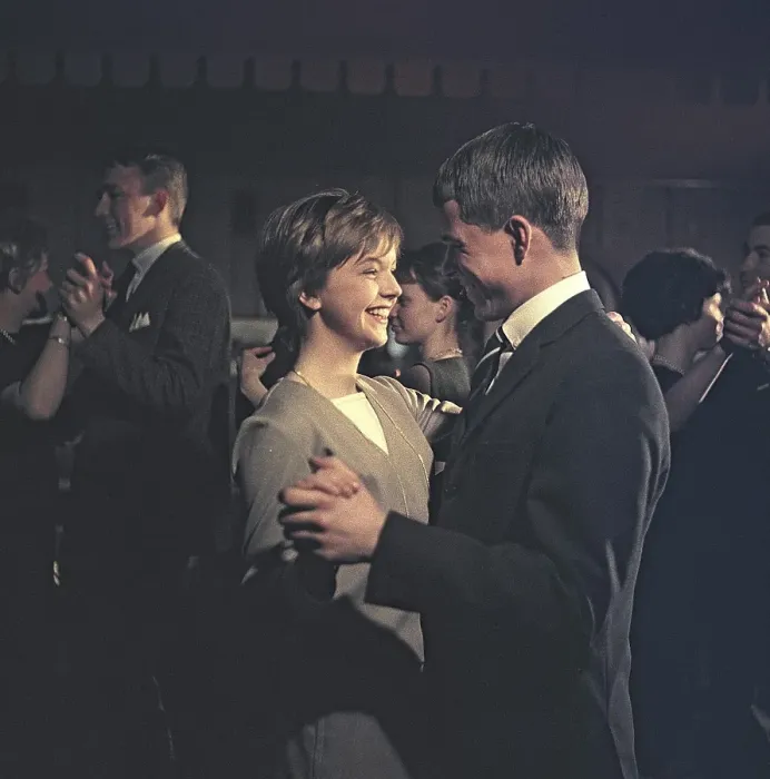 Framed Print : Dancing in the 1950s. The dance floor is filled with dancing couples