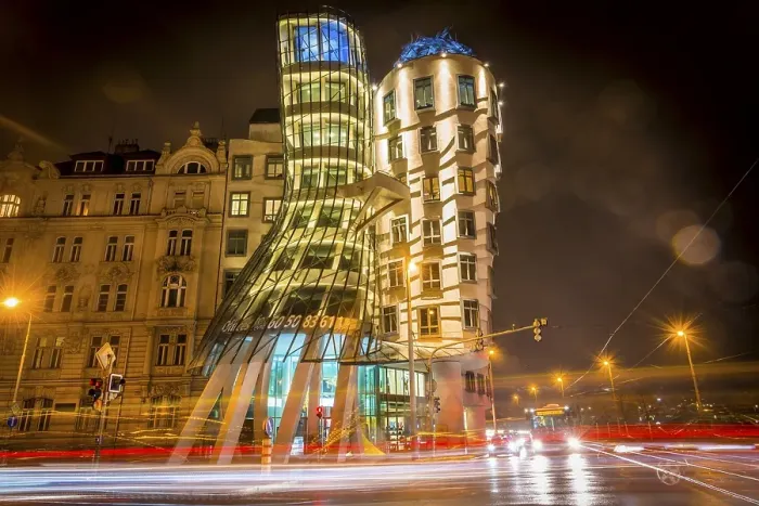 Framed Print : Dancing House, Ginger and Fred Framed Print : Dancing House, Ginger and Fred