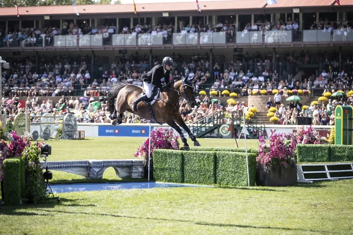 Framed Print : Daniel Coyle of Ireland and riding Legacy compete in the first round of the 1