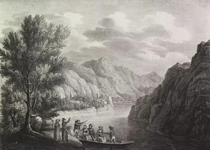 Framed Print : The Danube in Lower Austria. Area near Sirblingstein