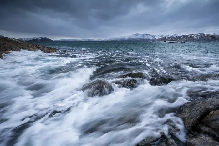 Framed Print : Dark clouds over the stormy sea Framed Print : Dark clouds over the stormy sea