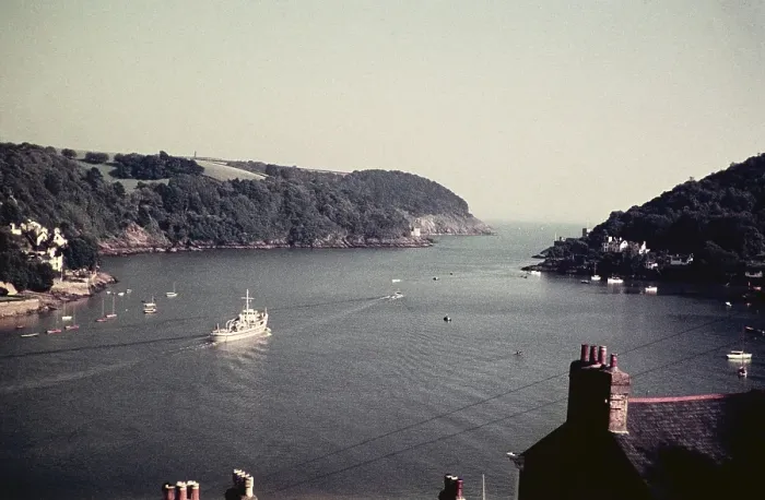 Framed Print : Dart estuary, Dartmouth, Devon, England, UK September 1960 Framed Print : Dart estuary, Dartmouth, Devon, England, UK September 1960
