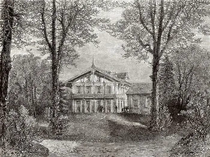 Framed Print : Das Gebaeude von Alphonse Marie Louis Prat de Lamartine