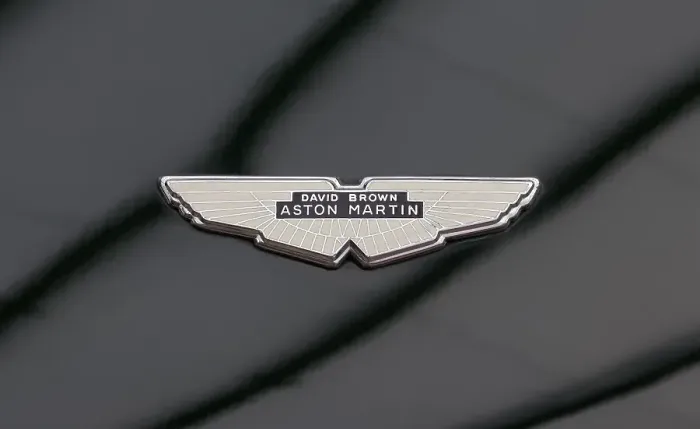 Framed Print : David Brown Aston Martin emblem on a V8 Vantage