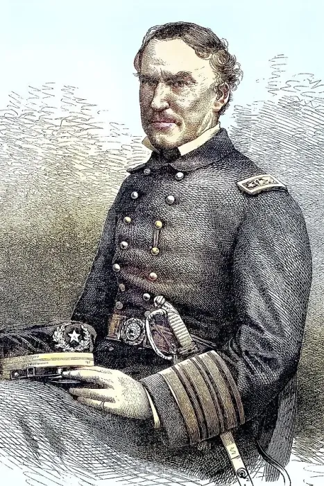 Framed Print : David Glasgow Farragut (5 July 1801 - 14 August 1870) was one of the best known US naval officers of the 19th century Framed Print : David Glasgow Farragut (5 July 1801 - 14 August 1870) was one of the best known US naval officers of the 19th century