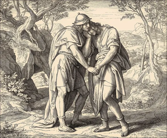 Framed Print : David and Jonathan, Old Testament Framed Print : David and Jonathan, Old Testament