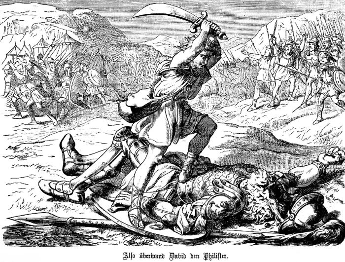 Framed Print : David kills the Philistine with his sword Framed Print : David kills the Philistine with his sword