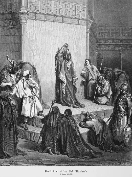 Framed Print : David weeping over the death of Absalom