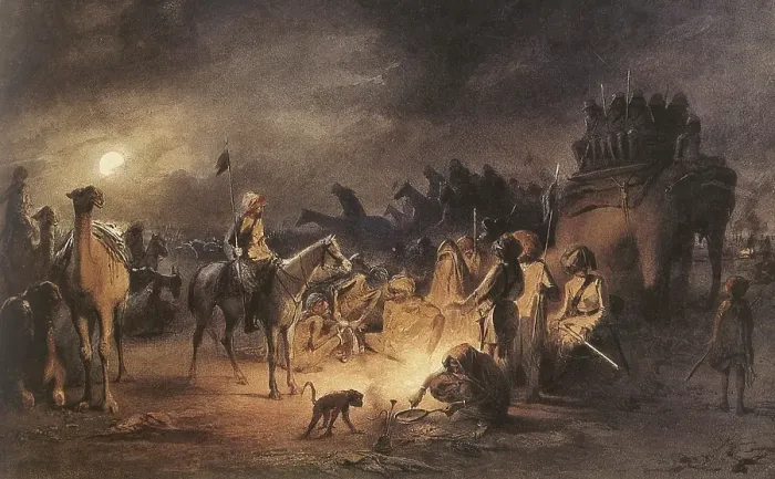 Framed Print : Dawn at Beylah 1858, India, As ia