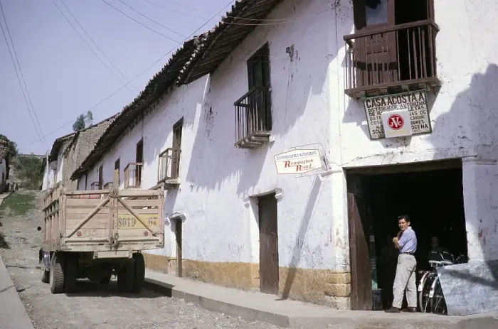 Framed Print : Dealer for small shops for Remington Rand and other brands, Andaluaylas, Peru, South America 1962, South America