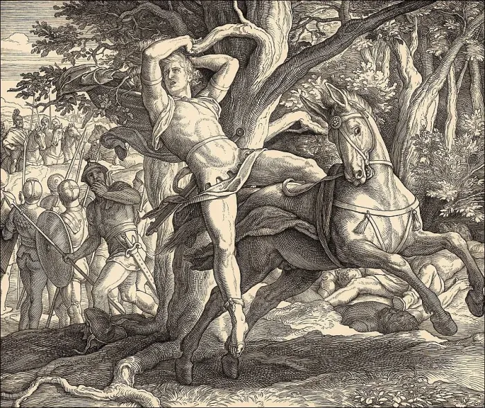 Framed Print : Death of Absalom, Battle of Ephraim's Wood Framed Print : Death of Absalom, Battle of Ephraim's Wood