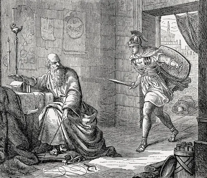 Framed Print : Death of Archimedes of Syracuse, c Framed Print : Death of Archimedes of Syracuse, c