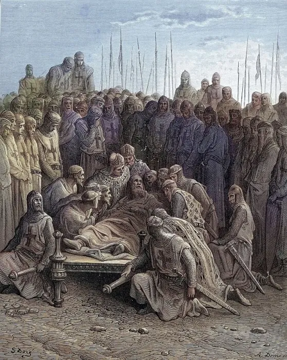 Framed Print : Death of Baldwin I. Latin King of Jerusalem 1188