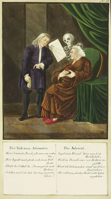 Framed Print : Death Comes to the Advocate, Todten-Tantz after Beck Framed Print : Death Comes to the Advocate, Todten-Tantz after Beck