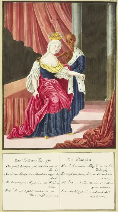 Framed Print : Death Comes to the Queen, Todten-Tantz after Beck Framed Print : Death Comes to the Queen, Todten-Tantz after Beck
