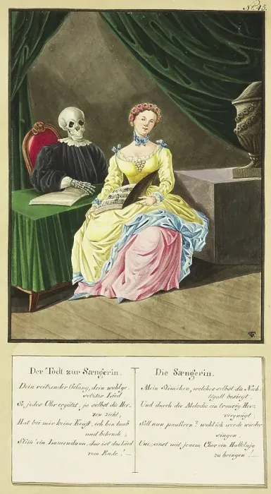 Framed Print : Death Comes to the Singer, Todten-Tantz after Beck
