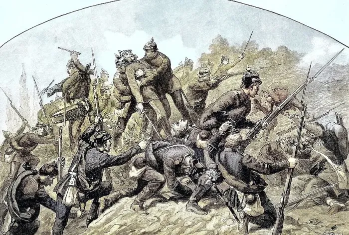 Framed Print : Death of General Bruno von Francois in the Franco-Prussian War