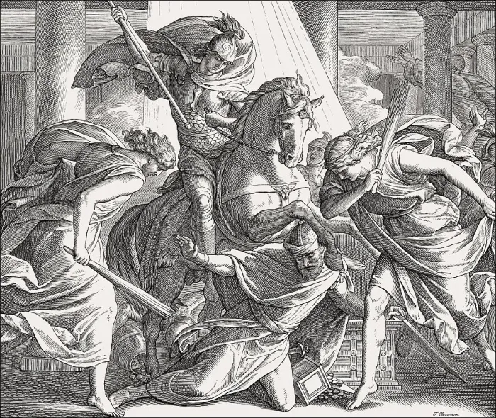 Framed Print : Death of Heliodorus, Old Testament Framed Print : Death of Heliodorus, Old Testament