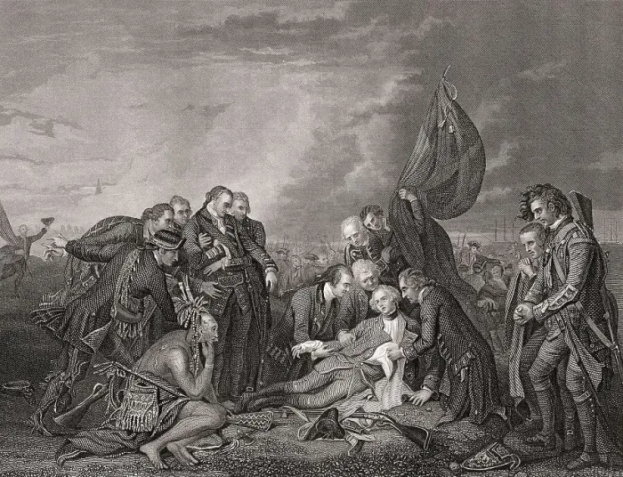 Framed Print : The death of James Wolfe, 1727