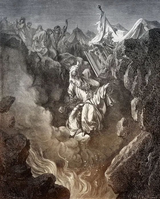 Framed Print : Death of Korah, Dathan and Abiram